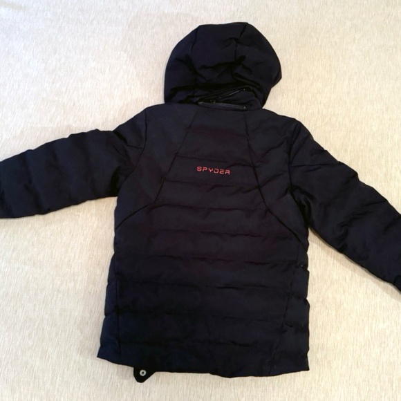 Boys Black Spyder Ski Jacket Size 12 - Picture 3 of 12